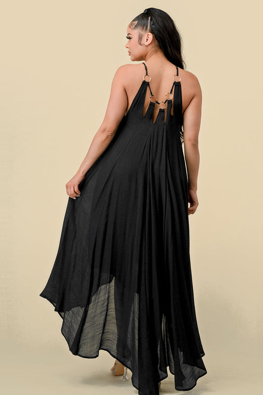 High Low Halter Maxi Dress